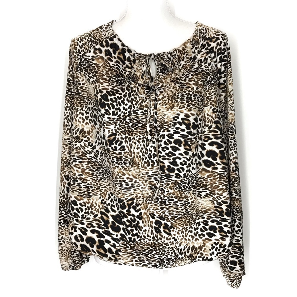 Verve Ami Leopard Long Sleeve Blouse